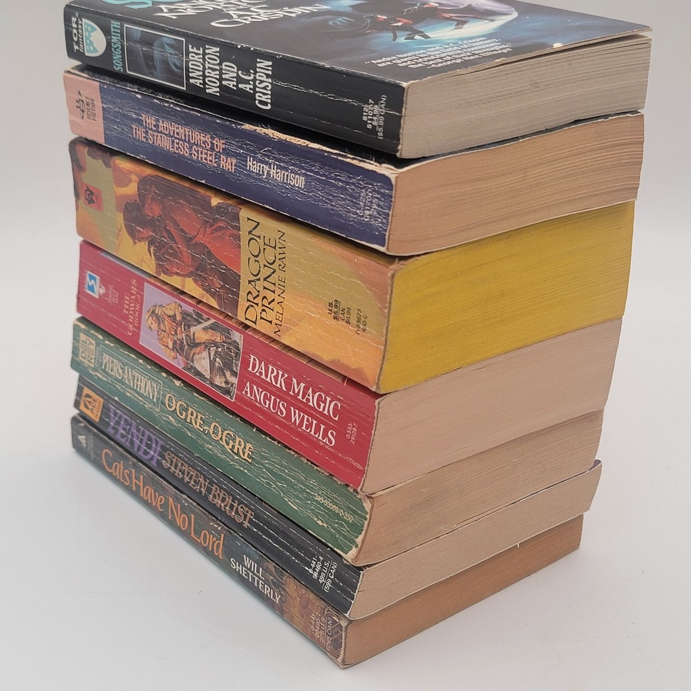 Various Sci-Fi Fantasy 7 Book Lot Paperback 80s 90s Anthony Norton Harrison Good - Picture 7 of 11